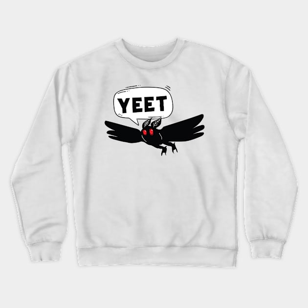 Mothman Yeet Crewneck Sweatshirt by Strangeology